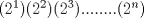 TEX: $\mathcal(2^1)(2^2)(2^3)........(2^n)$