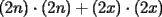TEX: $(2n)\cdot (2n)+(2x)\cdot (2x)$