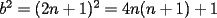 TEX: $b^2=(2n+1)^2=4n(n+1)+1$