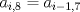 TEX: $a_{i,8}=a_{i-1,7}$