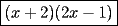 TEX: $\boxed{(x+2)(2x-1)}$