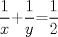 TEX: $\displaystyle \frac{1}{x}$+$\displaystyle \frac{1}{y}$=$\displaystyle \frac{1}{2}$