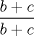 TEX: $\displaystyle \frac{b+c}{b+c}$