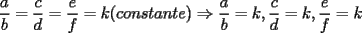 TEX: $\displaystyle\frac{a}{b}=\frac{c}{d}=\frac{e}{f}=k(constante)\Rightarrow\frac{a}{b}=k,\frac{c}{d}=k,\frac{e}{f}=k$