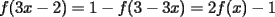 TEX: $f(3x-2)=1-f(3-3x)=2f(x)-1$