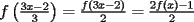 TEX: $f\left(\frac{3x-2}{3}\right)=\frac{f(3x-2)}{2}=\frac{2f(x)-1}{2}$