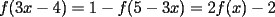 TEX: $f(3x-4)=1-f(5-3x)=2f(x)-2$