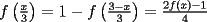 TEX: $f\left(\frac{x}{3}\right)=1-f\left(\frac{3-x}{3}\right)=\frac{2f(x)-1}{4}$