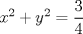 TEX: $x^2+y^2=\dfrac{3}{4}$