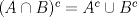 TEX: $(A \cap B)^c =A^c \cup B^c$