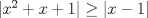 TEX: $|x^2+x+1| \ge |x-1|$