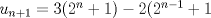 TEX: $u_{n+1} = 3(2^n +1) - 2(2^{n-1}+1$