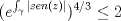 TEX: $$(e^{\int _{\gamma }|sen(z)|})^{4/3}\le 2$$