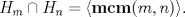 TEX: $H_{m} \cap H_{n} = \langle \mathbf{mcm} (m,n)\rangle.$