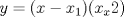 TEX:  $ y= (x-x_1)(x_x2)$ 