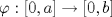 TEX: \[<br />\varphi :\left[ {0,a} \right] \to \left[ {0,b} \right]<br />\]<br />