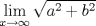 TEX: $$<br />\mathop {\lim }\limits_{x \to \infty } \sqrt {a^2  + b^2 } <br />$$