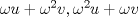 TEX: $\omega u + \omega ^2 v,\omega ^2 u + \omega v$