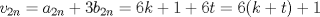 TEX: $\ v_{2n}=a_{2n}+3b_{2n}= 6k+1+6t=6(k+t)+1 $