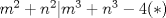 TEX: $\ m^2+n^2|m^3+n^3-4 (*) $