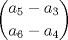 TEX: $$\dbinom{a_{5}-a_{3}}{a_{6}-a_{4}}$$