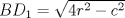 TEX: $BD_{1}=\sqrt{4r^2-c^2}$