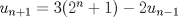 TEX: $u_{n+1} = 3(2^n +1) - 2u_{n-1}$