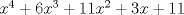 TEX: $x^4+6x^3+11x^2+3x+11$