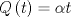 TEX: $Q\left( t \right) = \alpha t$