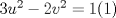 TEX: $\ 3u^2-2v^2=1  (1) $