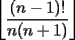 TEX: \[<br />\left\lfloor {\frac{{(n - 1)!}}<br />{{n(n + 1)}}} \right\rfloor <br />\]