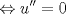 TEX: % MathType!MTEF!2!1!+-<br />% feaafiart1ev1aaatCvAUfeBSjuyZL2yd9gzLbvyNv2CaerbuLwBLn<br />% hiov2DGi1BTfMBaeXatLxBI9gBaerbd9wDYLwzYbItLDharqqtubsr<br />% 4rNCHbGeaGqiVu0Je9sqqrpepC0xbbL8F4rqqrFfpeea0xe9Lq-Jc9<br />% vqaqpepm0xbba9pwe9Q8fs0-yqaqpepae9pg0FirpepeKkFr0xfr-x<br />% fr-xb9adbaqaaeGaciGaaiaabeqaamaabaabaaGcbaGaeyi1HSTaam<br />% yDaiaacEcacaGGNaGaeyypa0JaaGimaaaa!3C59!<br />$$<br /> \Leftrightarrow u'' = 0<br />$$<br />