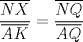 TEX: $\dfrac{\overline{NX}}{\overline{AK}} = \dfrac{\overline{NQ}}{\overline{AQ}}$