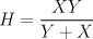 TEX: $H=\dfrac{XY}{Y+X}$