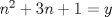 TEX: $n^2+3n+1=y$