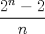 TEX: $\dfrac{2^n-2}{n}$