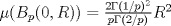 TEX: $\mu(B_p(0,R))=\frac{2\Gamma(1/p)^2}{p\Gamma(2/p)}R^2$