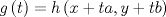 TEX: $$g\left( t \right)=h\left( x+ta,y+tb \right)$$