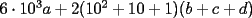 TEX: $6\cdot10^3a+2(10^2+10+1)(b+c+d)$