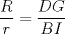 TEX: <br />$\dfrac{R}{r} = \dfrac{DG}{BI}$<br />