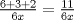 TEX: $\frac{6+3+2}{6x}=\frac{11}{6x}$