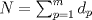 TEX: $N=\sum_{p=1}^m d_p$