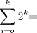 TEX: $\displaystyle \sum_{i=o}^{k} 2^k$=