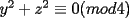 TEX: $y^2+z^2 \equiv 0 (mod 4)$