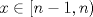 TEX: $x\in [n-1,n)$