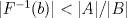 TEX: $|F^{-1}(b)| < |A|/|B|$