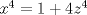 TEX: $x^4=1+4z^4$