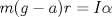 TEX: $m(g-a)r= I\alpha$