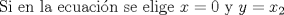 TEX: Si en la ecuacin se elige $x=0$ y $y=x_2$