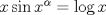 TEX: $x\sin x^\alpha=\log x$